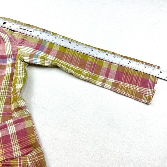 Pendleton‎ %100 Linen Pink Plaid Blazer Women’s S - Picture 8 of 11